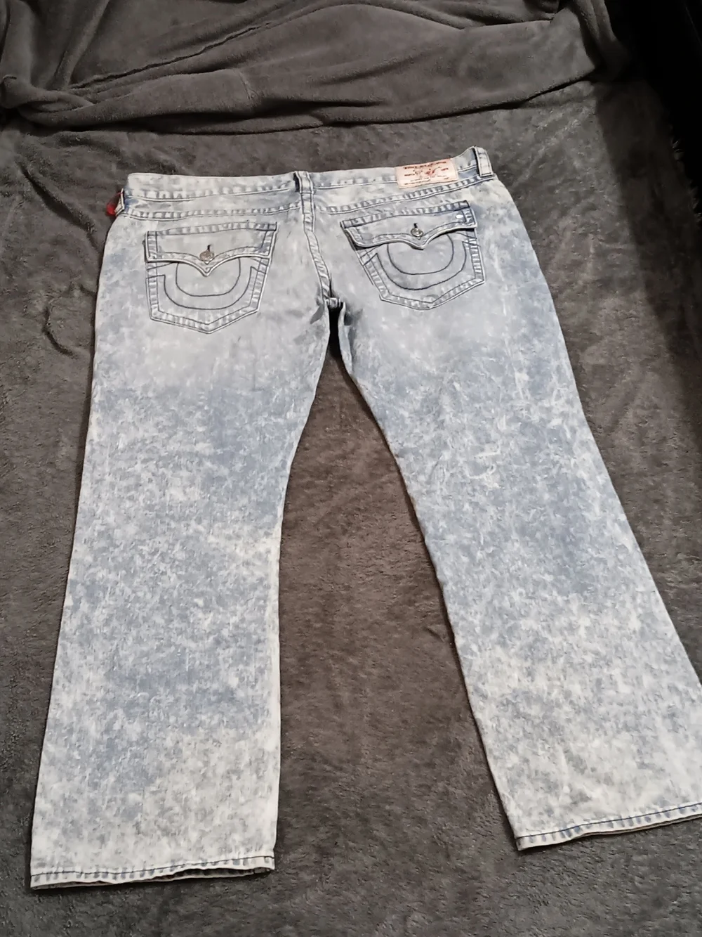 True Religion Light Acid-Wash Blue Bootcut Jeans